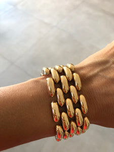 Bracelet manchette or jaune
