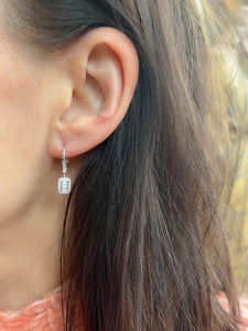 Boucles d'oreilles en or gris et diamant