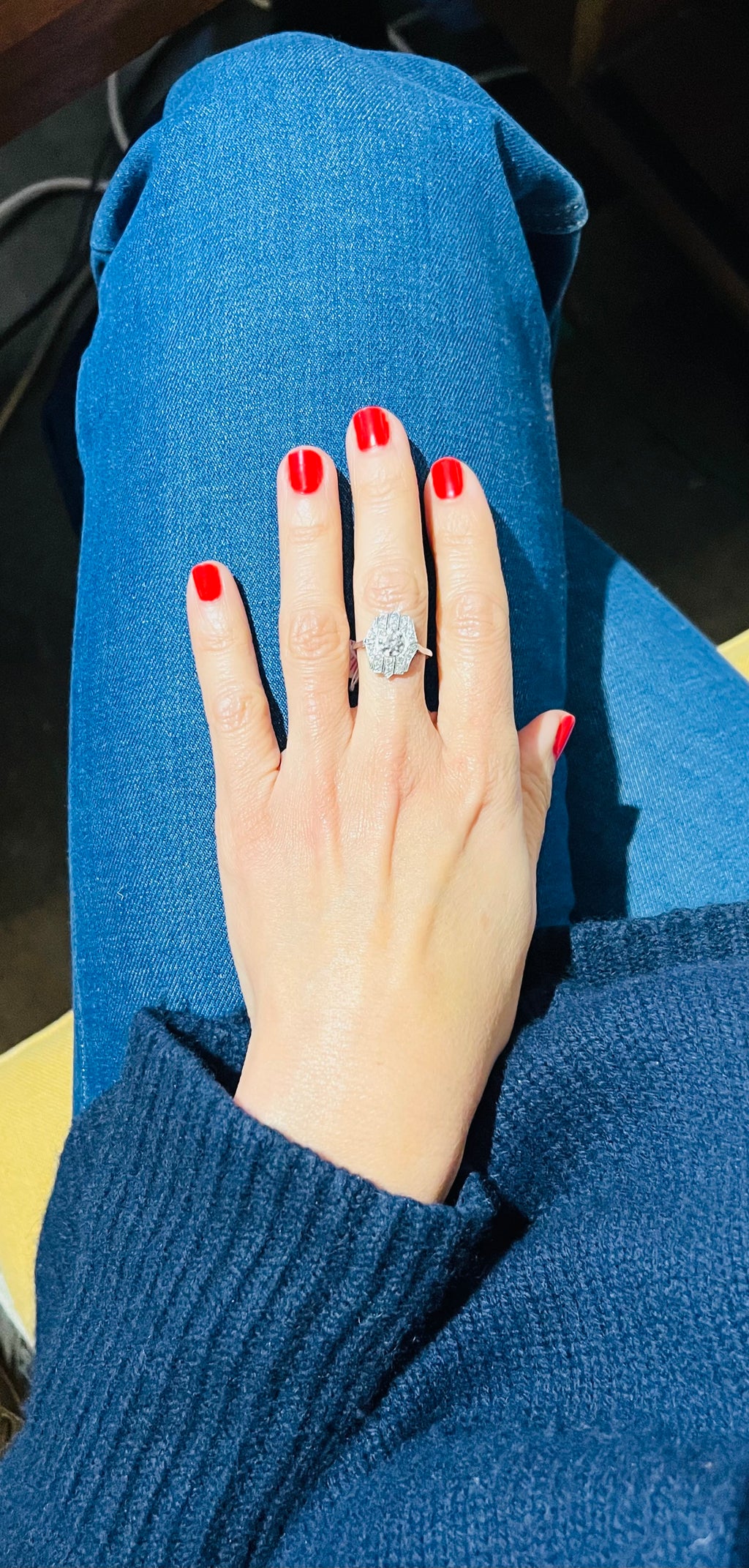 Bague en platine plate