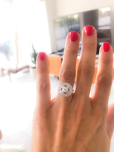 Charger l&#39;image dans la galerie, Bague marguerite en platine or gris et diamants
