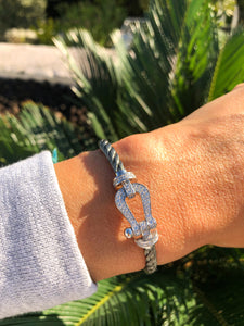 Bracelet diamant et acier force 10 de Fred GM