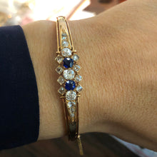 Charger l&#39;image dans la galerie, Bracelet or rose saphirs et diamants
