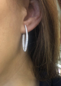 Boucles d'oreilles géométrique en diamant - adalgyseboutique