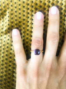 Bague or rose en améthyste Pomellato