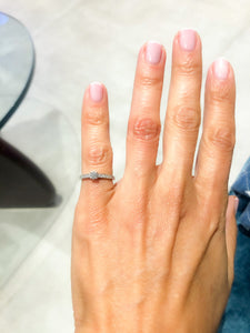 Bague solitaire diamant sur or gris