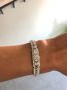 Montre secrète platine et or gris