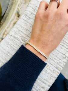Bracelet riviere diamant taille princesse