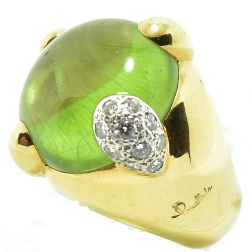 Bague or Jaune Peridot signée Pomellato - adalgyseboutique
