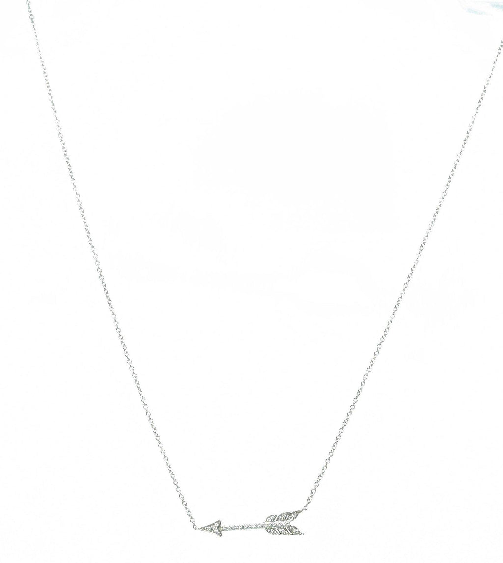 Collier en platine formant une flèche en diamant signée de la Maison Tiffany & co - adalgyseboutique