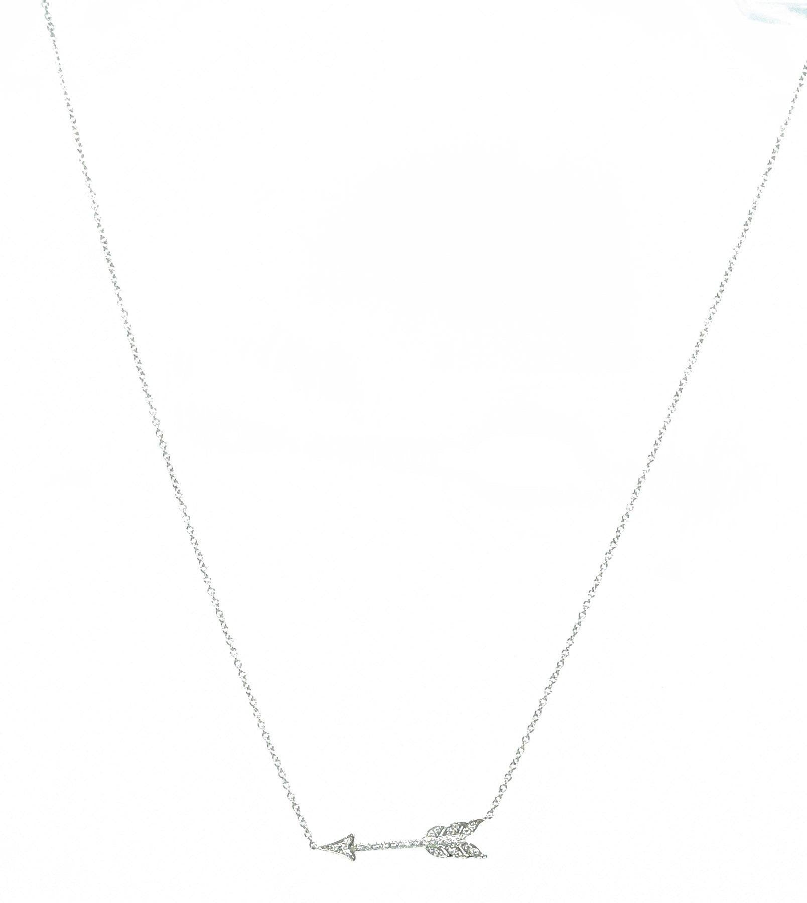 Collier en platine formant une flèche en diamant signée de la Maison Tiffany & co - adalgyseboutique