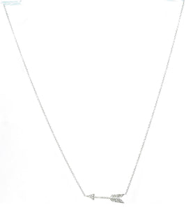 Collier en platine formant une flèche en diamant signée de la Maison Tiffany & co - adalgyseboutique