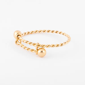Bracelet jonc en or jaune torsadé