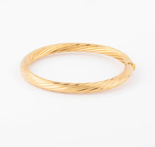 Charger l&#39;image dans la galerie, Bracelet jonc fermé torsadé or jaune
