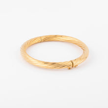 Charger l&#39;image dans la galerie, Bracelet jonc fermé torsadé or jaune
