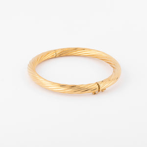 Bracelet jonc fermé torsadé or jaune