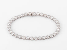 Charger l&#39;image dans la galerie, Bracelet en or gris et diamants tennis serti tennis
