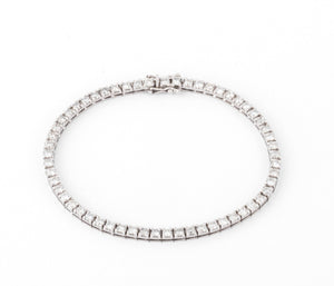 Bracelet rivière en or gris et diamant