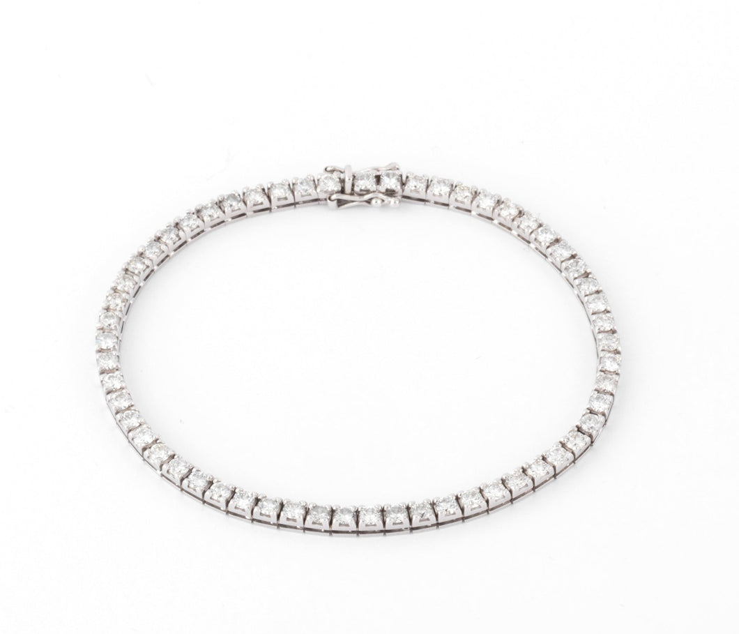Bracelet rivière en or gris et diamant