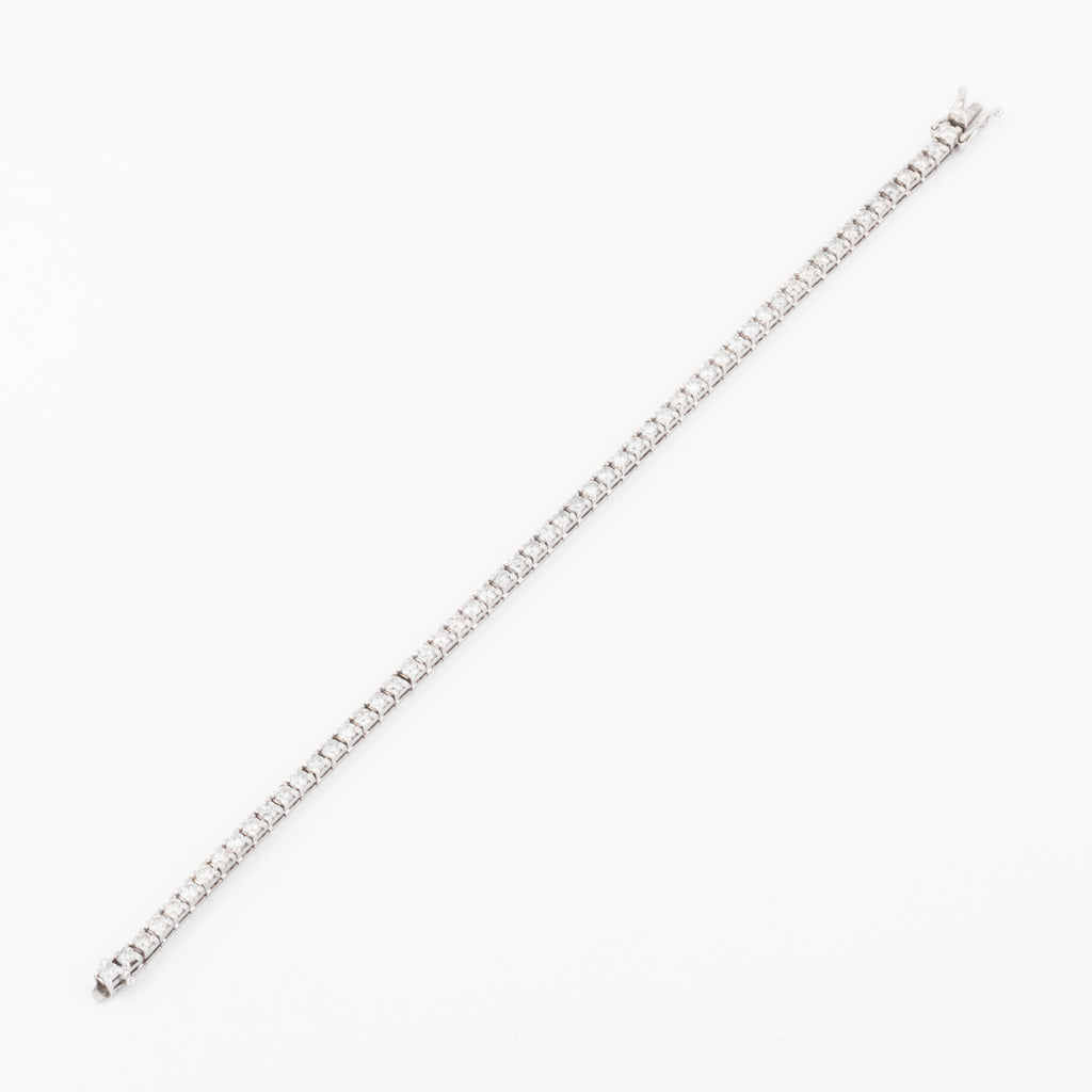 Bracelet rivière en or gris et diamant
