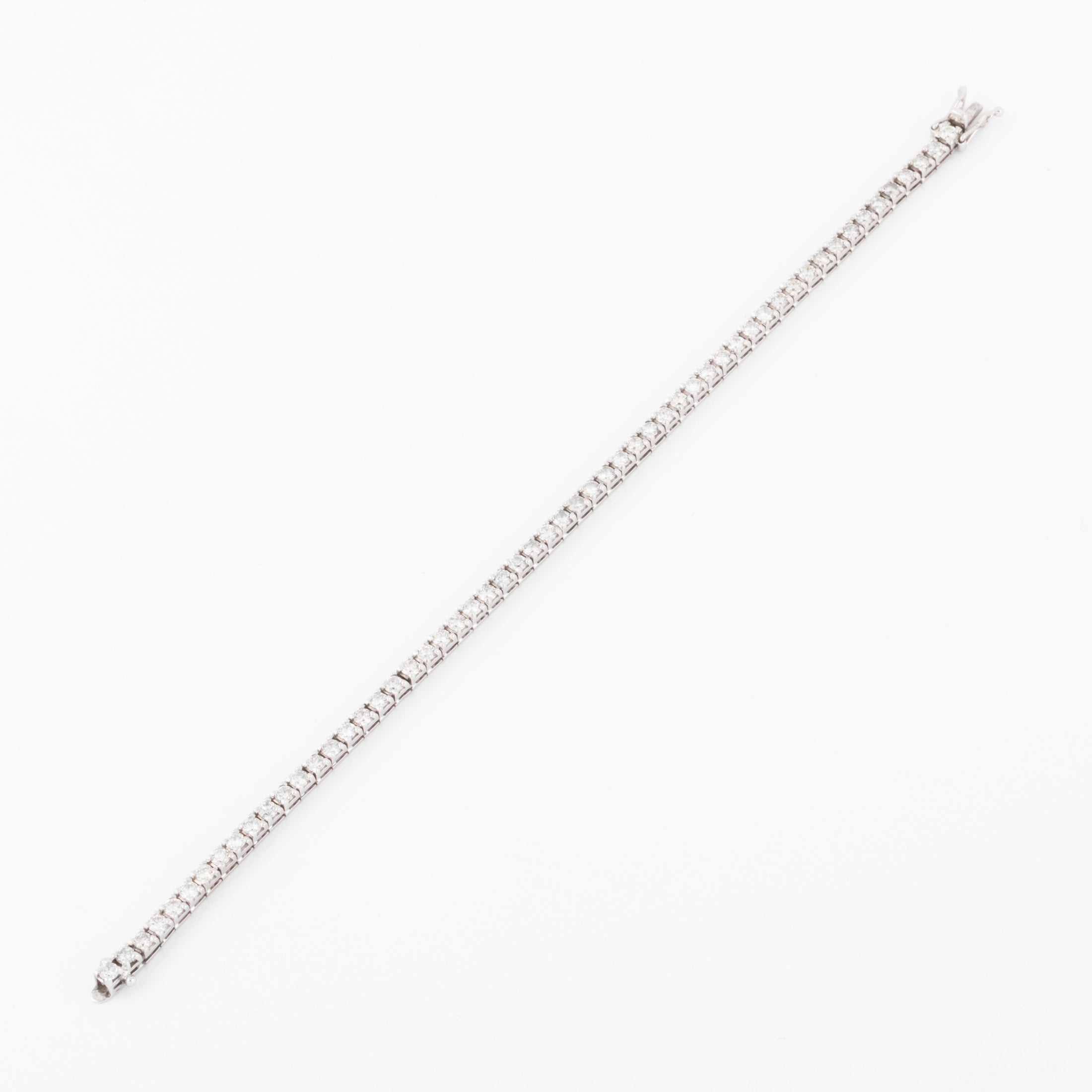 Bracelet rivière en or gris et diamant