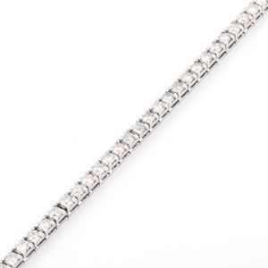 Bracelet rivière en or gris et diamant