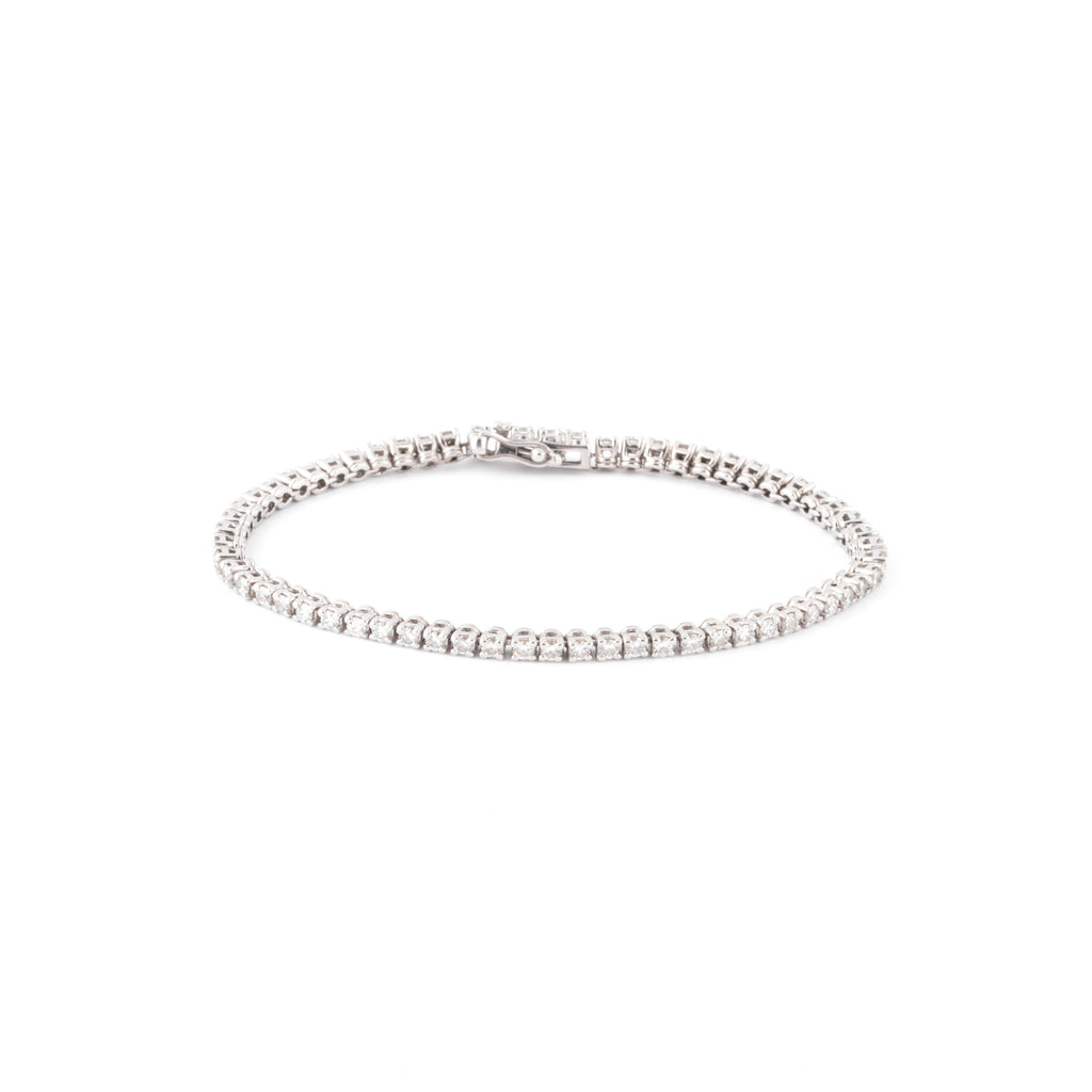 Bracelet rivière or gris en diamants
