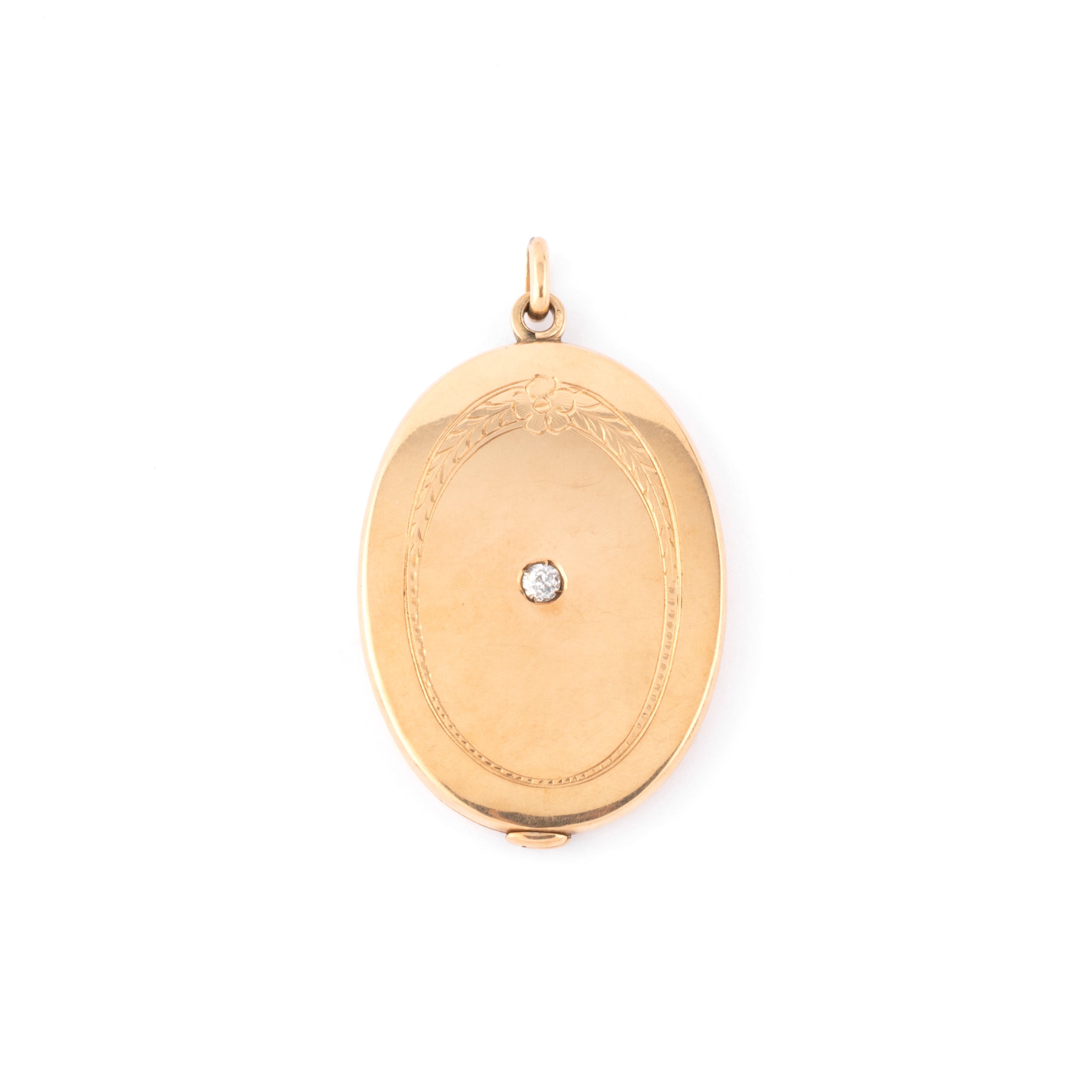 Pendentif en or jaune oval