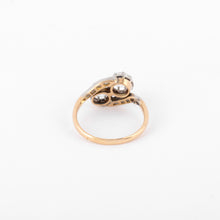 Charger l&#39;image dans la galerie, Bague Toi &amp; Moi en diamant platine et or
