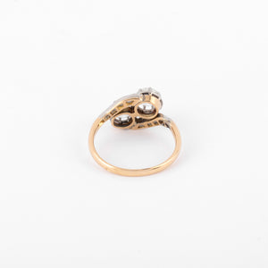 Bague Toi & Moi en diamant platine et or