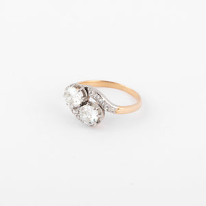 Bague Toi & Moi en diamant platine et or
