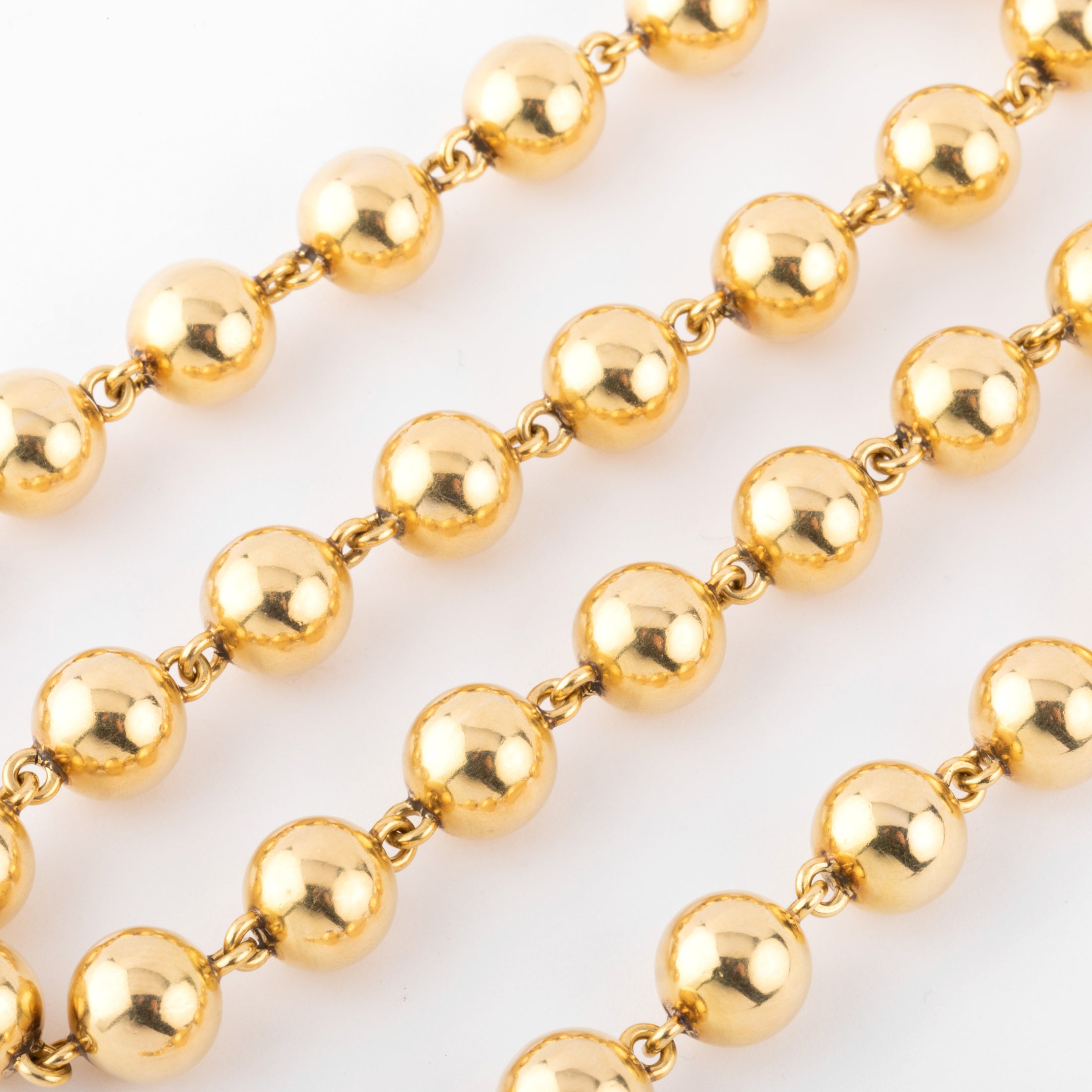 Collier Marseillais en or jaune orné de boules d'or