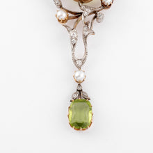 Charger l&#39;image dans la galerie, Collier or jaune et Argent Napoléon III orné de Péridot
