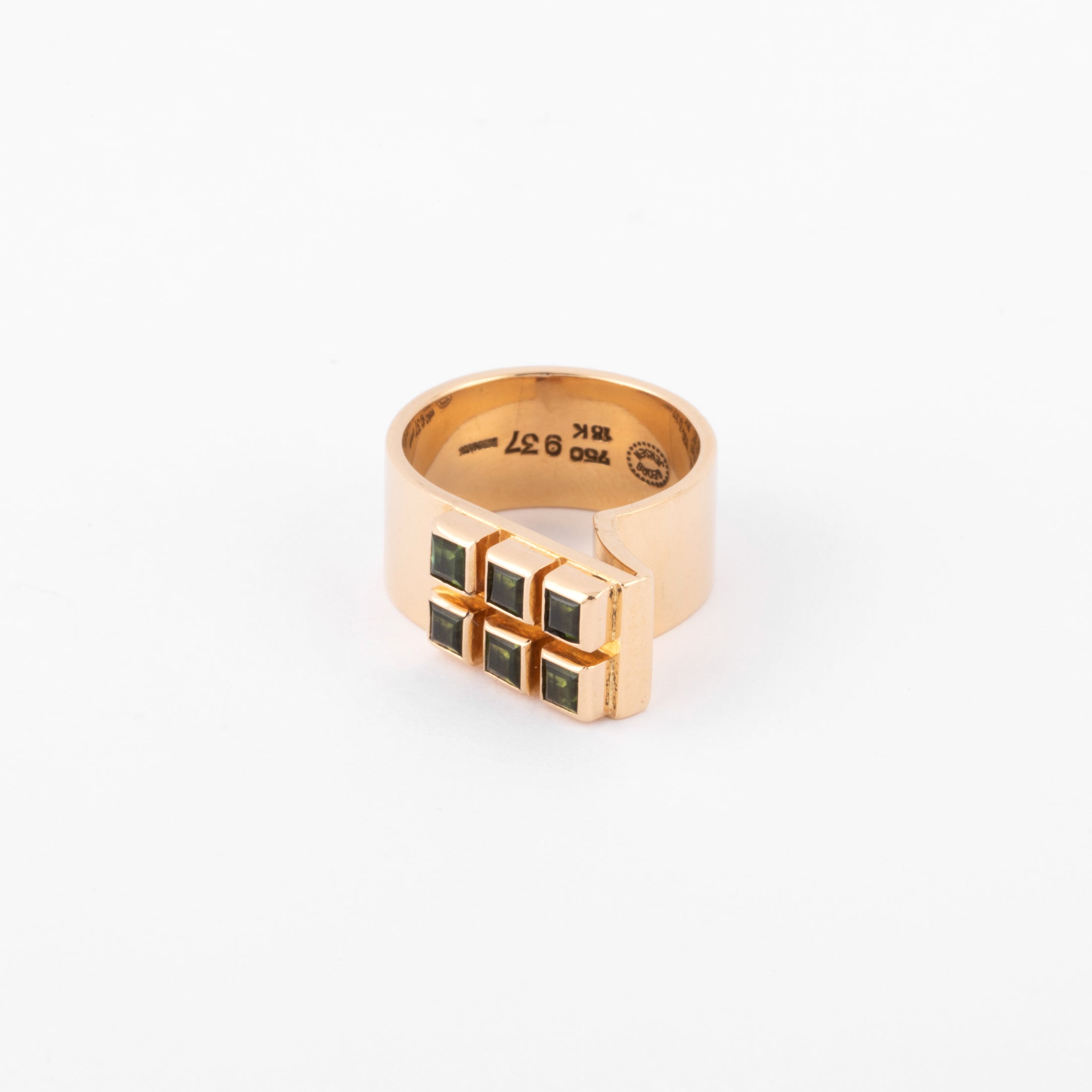 Bague or jaune et Peridot Georg Jensen