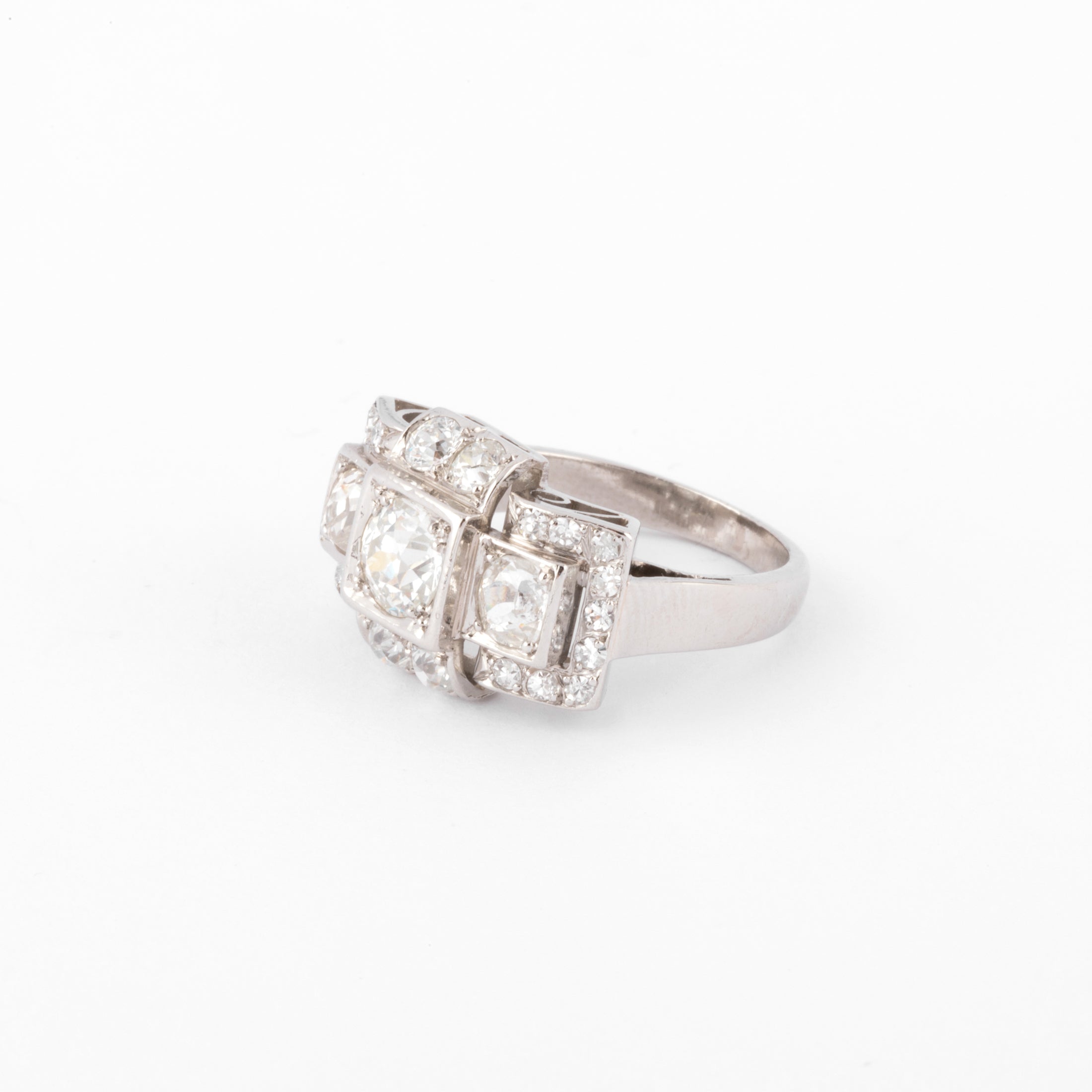Bague platine et diamants 1930