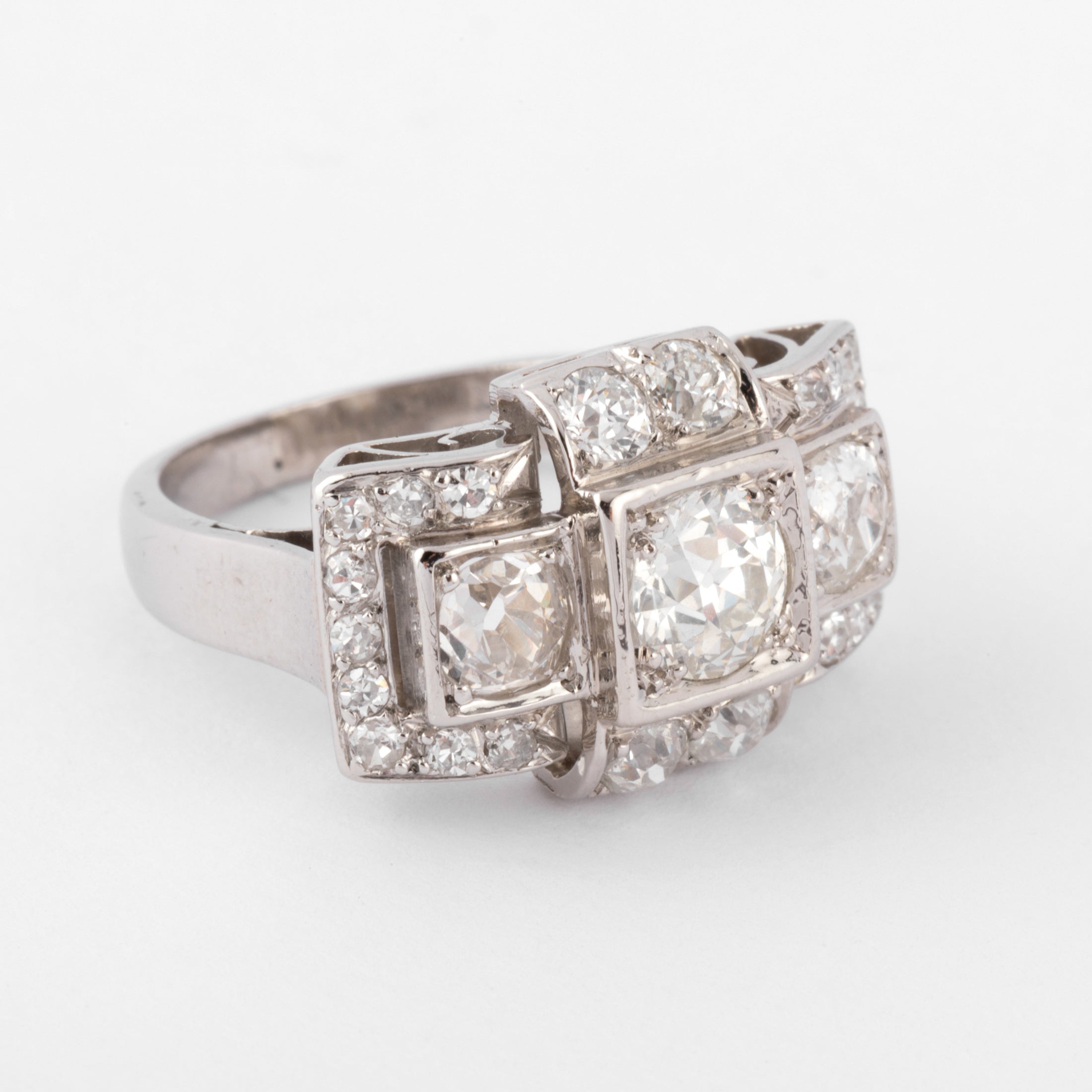 Bague platine et diamants 1930