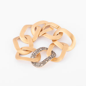 Bracelet or rose et diamants blancs et cognacs de la maison Pomellato