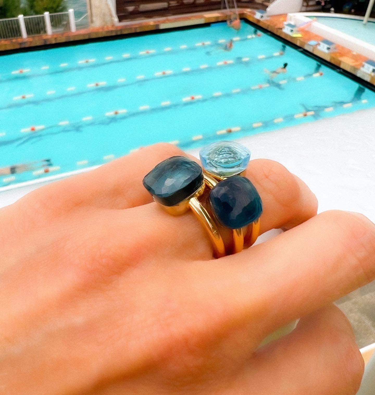 Bague nudo XL en topaze bleue london blue