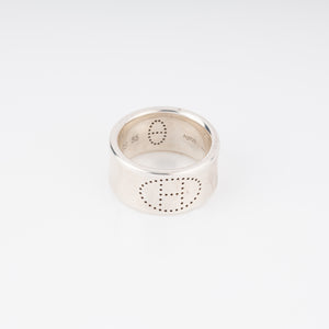 Bague Hermès argent Eclipse ruban