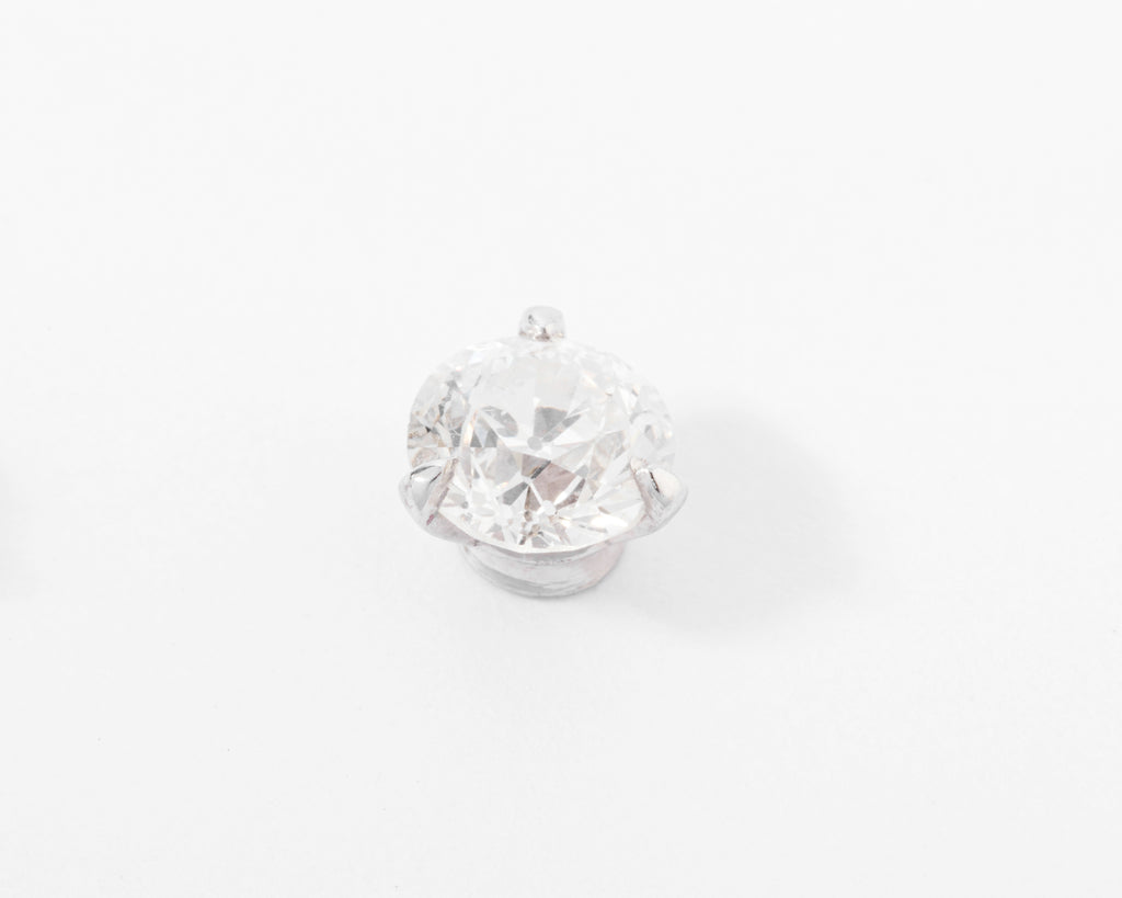 Paire de boucles d'oreilles en diamant taille ancienne