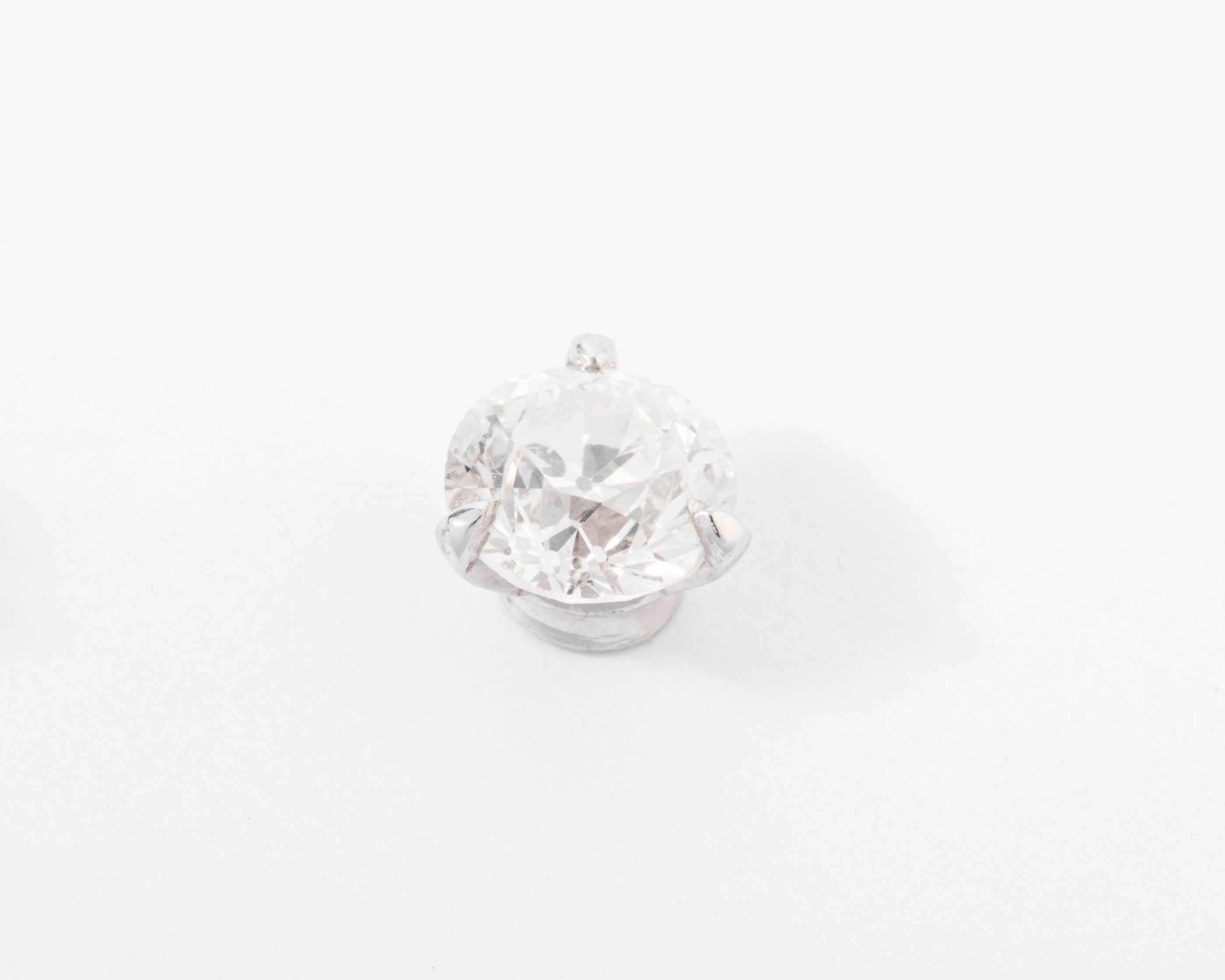 Paire de boucles d'oreilles en diamant taille ancienne