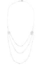 Charger l&#39;image dans la galerie, Collier or gris et motifs en fleurs en diamant

