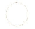Collier or jaune intercalé de 9 diamants sur maille forçat en sertis clos.