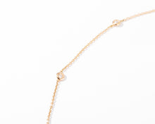 Charger l&#39;image dans la galerie, Collier or jaune intercalé de diamant sur maille forçat
