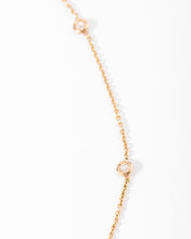 Charger l&#39;image dans la galerie, Collier or jaune intercalé de diamant sur maille forçat
