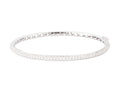 Bracelet jonc en or gris serti de 3 lignes de diamant