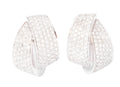 Double créole en or gris et diamant