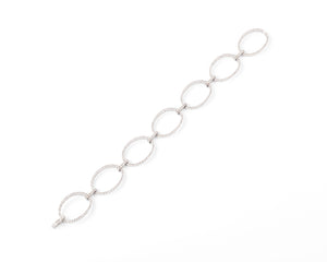 Bracelet maillons ovales en diamant