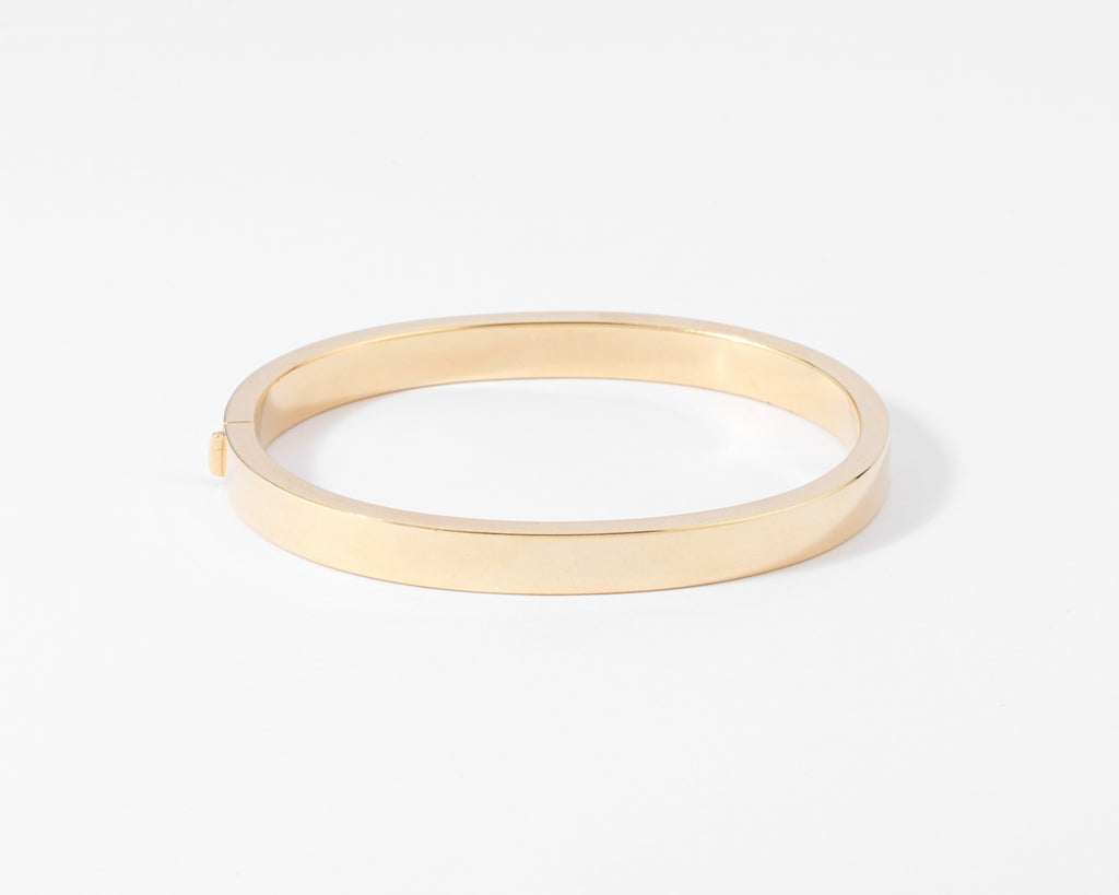 Bracelet jonc ouvrant or jaune et diamant