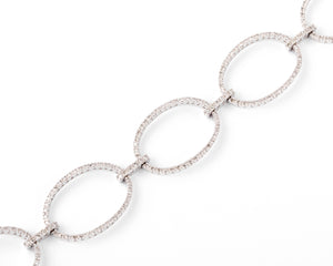 Bracelet maillons ovales en diamant
