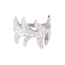 Charger l&#39;image dans la galerie, Bague or gris feuillages en diamant

